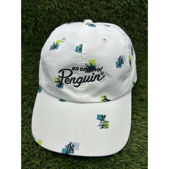 Original Penguin Core Ventilated Golf Cap Adjustable Snapback White - Picture 1 of 5